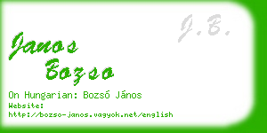 janos bozso business card