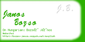 janos bozso business card
